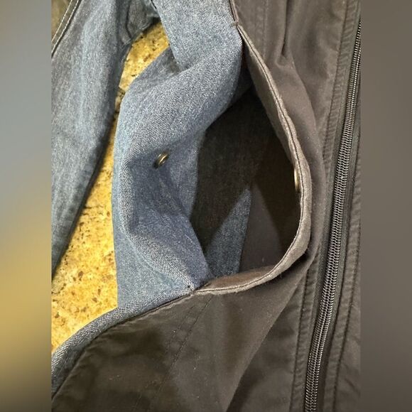 G-Star Raw Denim Mix Colorblock Patches Hooded Full Zip Jacket Unisex Size Small - Picture 8 of 16
